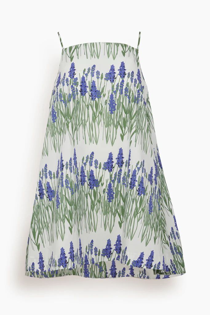 Audrey Short Dress in Lavender White | Hampden Clothing