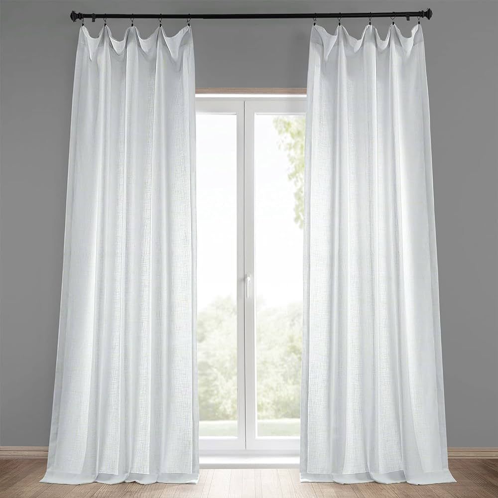 HPD Half Price Drapes Heavy Linen Curtains for Bedroom 50 X 108 (1 Panel), FHLCH-VET13191-108, Ri... | Amazon (US)