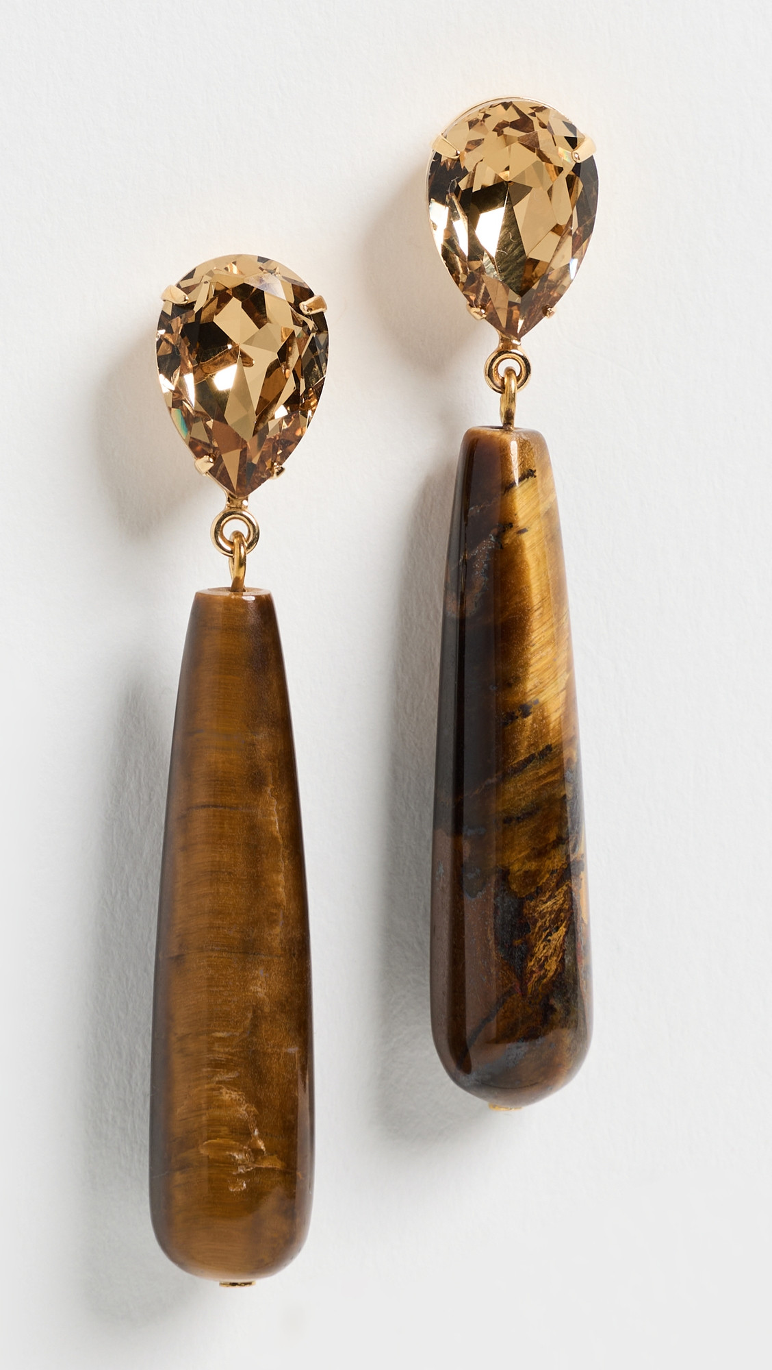 Jennifer Behr Caroline Earrings Tigers Eye One Size | Shopbop