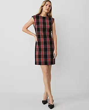 Petite Plaid Shift Dress | Ann Taylor (US)