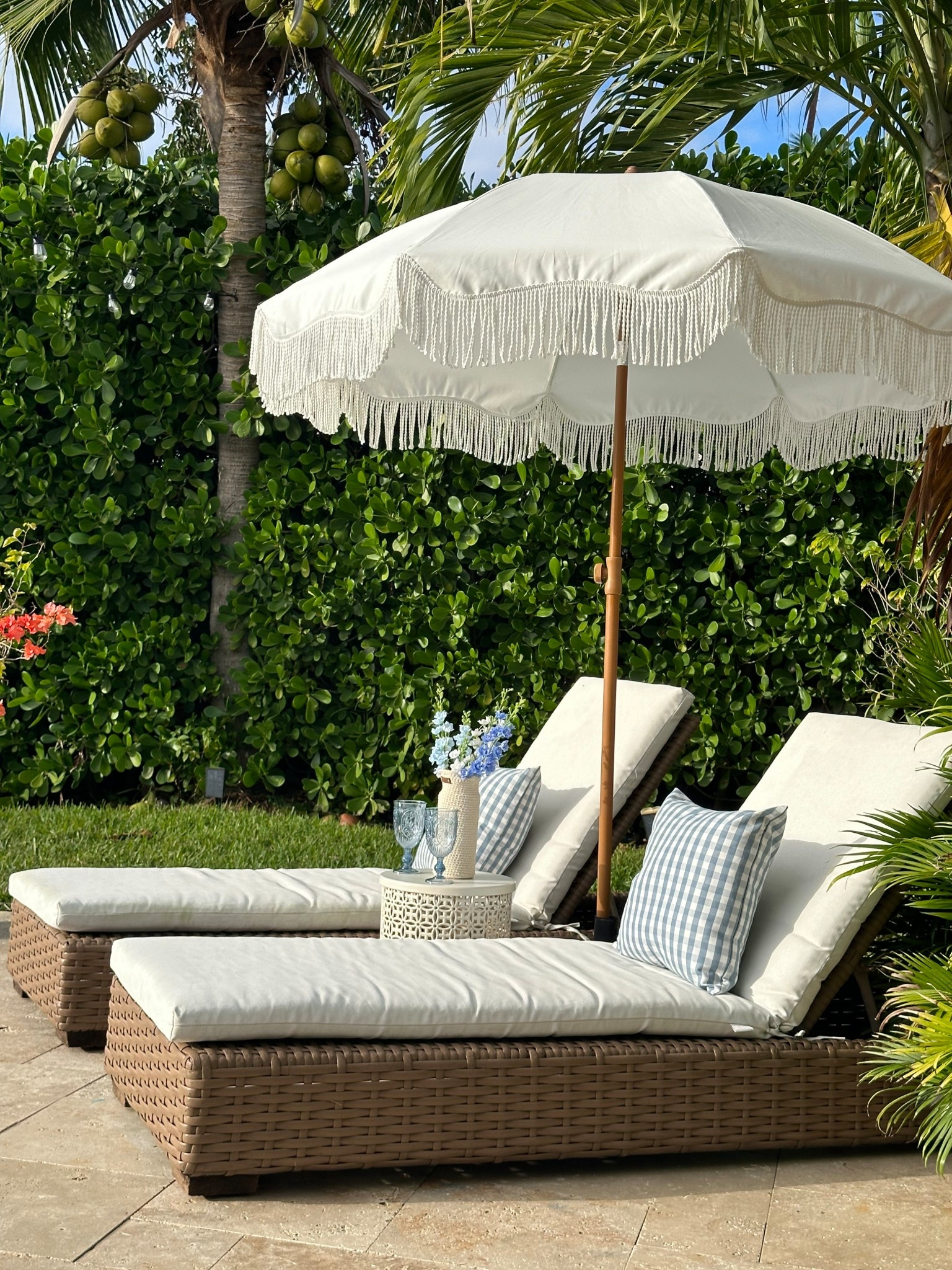 Pool lounge chairs 
Patio umbrella 
Spring refresh 
Outdoor pillows 
Outdoor chairs 
Coastal cottage 
Beach house 
Vintage 
Umbrella
Garden 
Flowers 
Spring 
Easter 
Patio 
Porch 
Front Porch 
Backyard 
Pool 
Chaise lounge chair
Outdoor chairs 
Amazon 


#LTKSeasonal #LTKHome #LTKmorningroutine