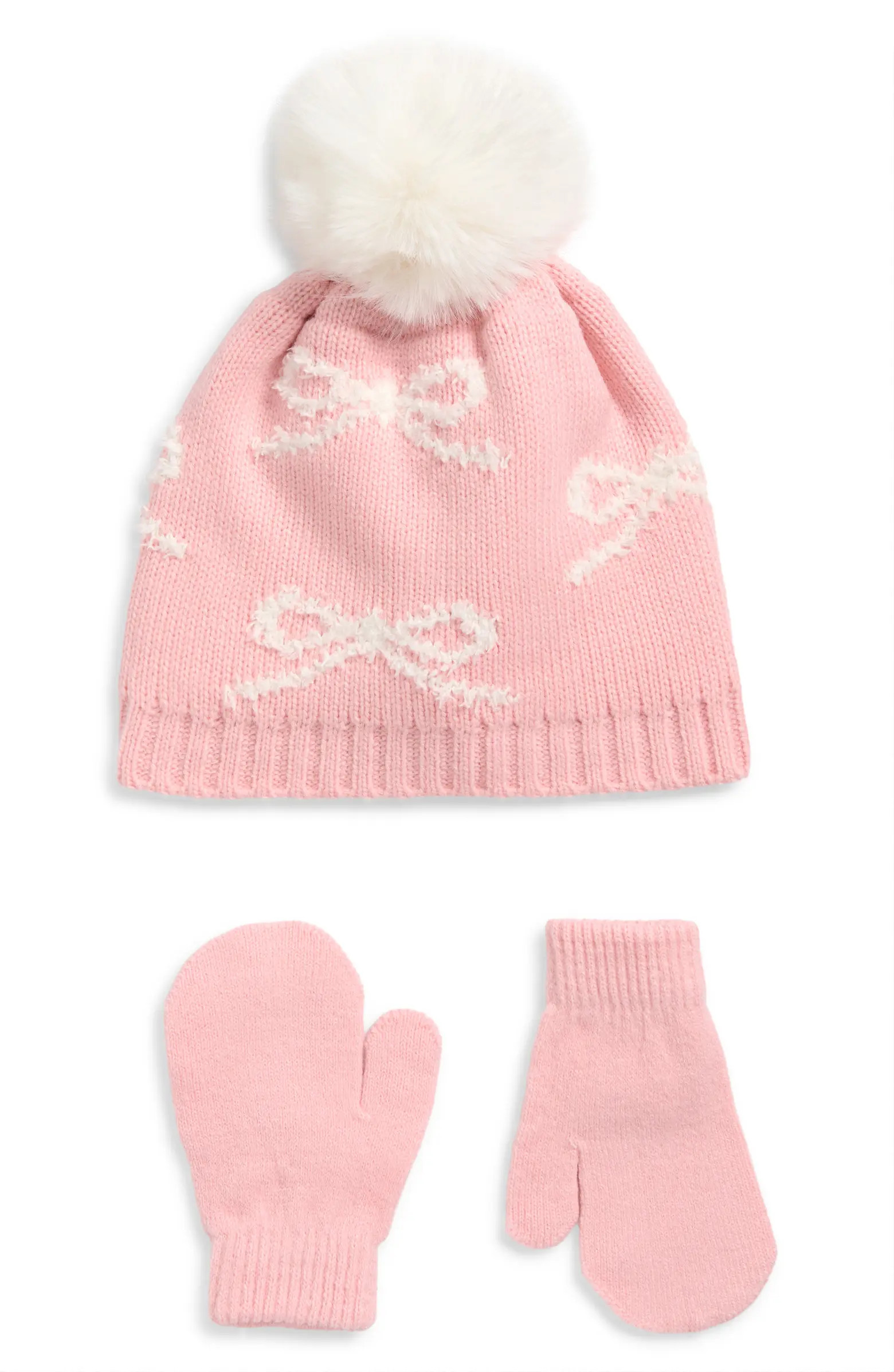Capelli New York Kids' Bow Beanie & Mittens Set | Nordstrom | Nordstrom