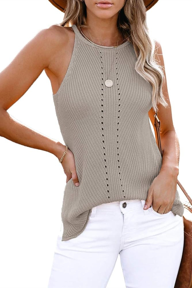 Yidarton Women's Knit Tank Tops Summer Tanks Loose Sleeveless Tops Camis Casual Sleeveless Shirts... | Amazon (US)