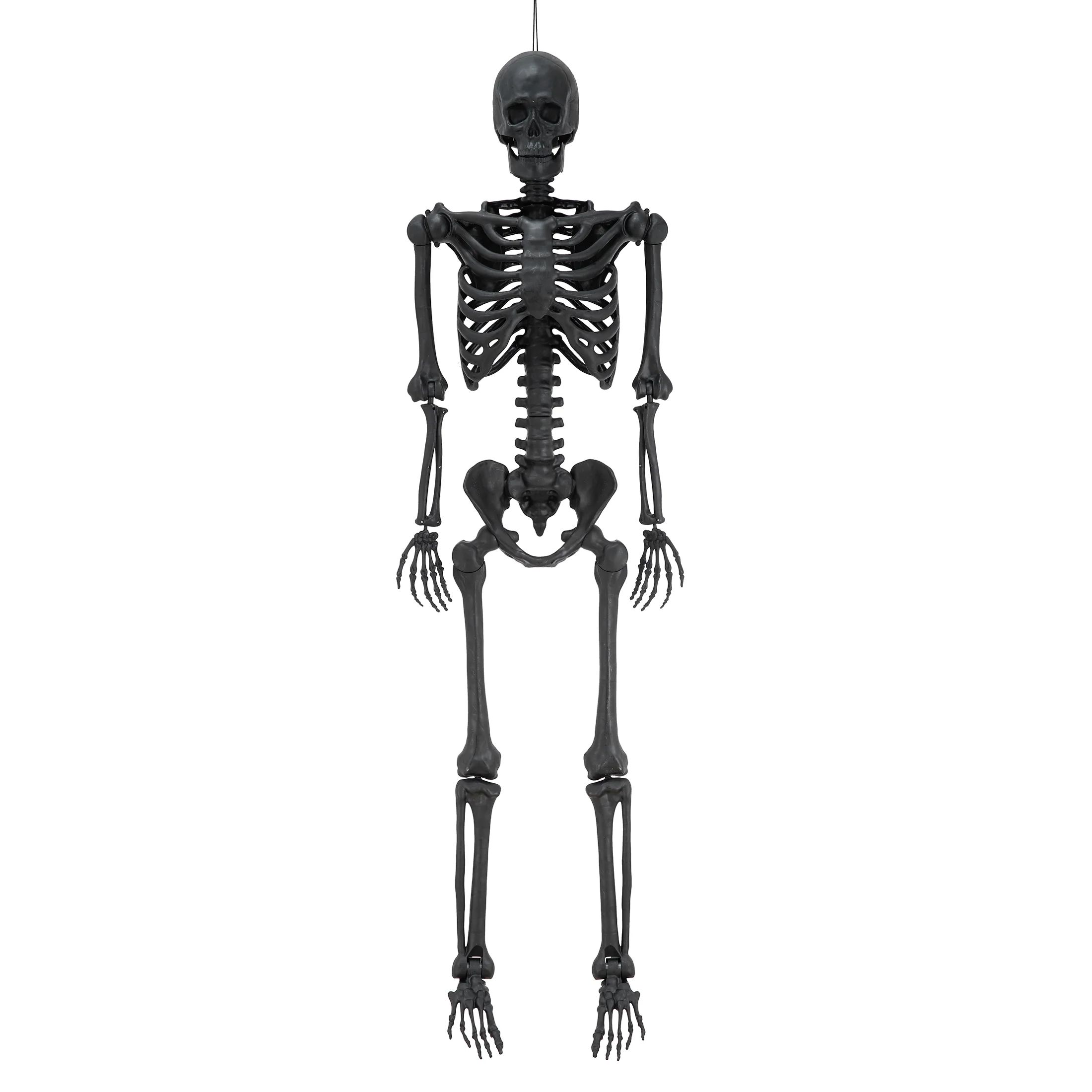 Halloween 5' Black Poseable Skeleton Outdoor Decor by Way To Celebrate | Walmart (US)