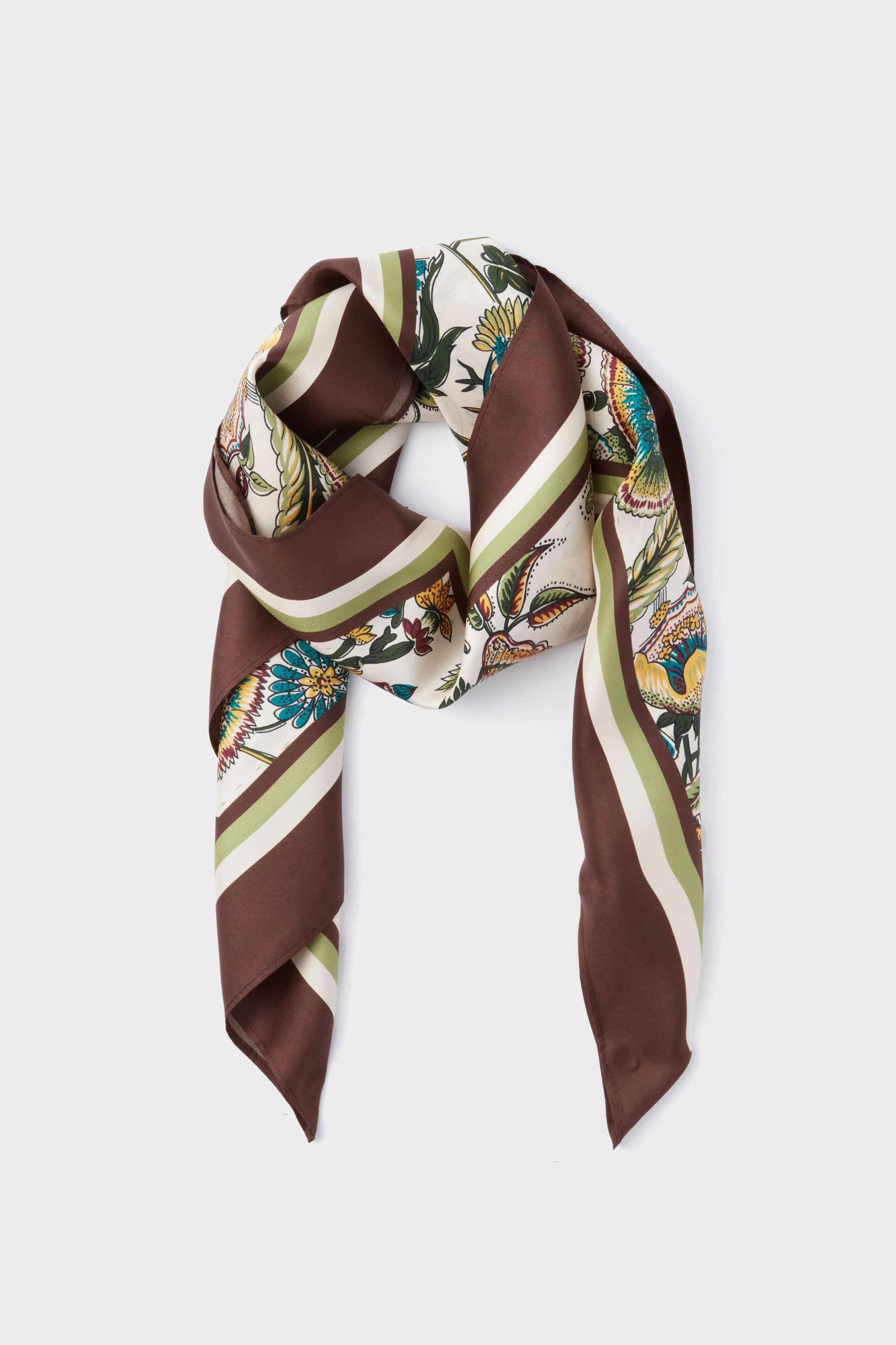 Sharp Floral Medium Silk Scarf | Tuckernuck (US)