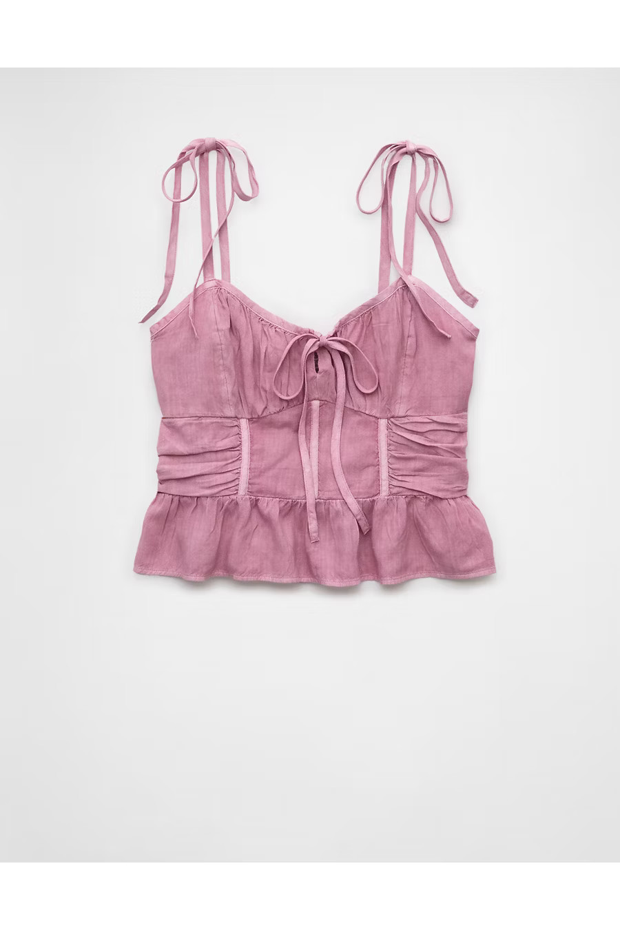 AE Corset Peplum Top Women's Purple L | American Eagle Outfitters (US & CA)