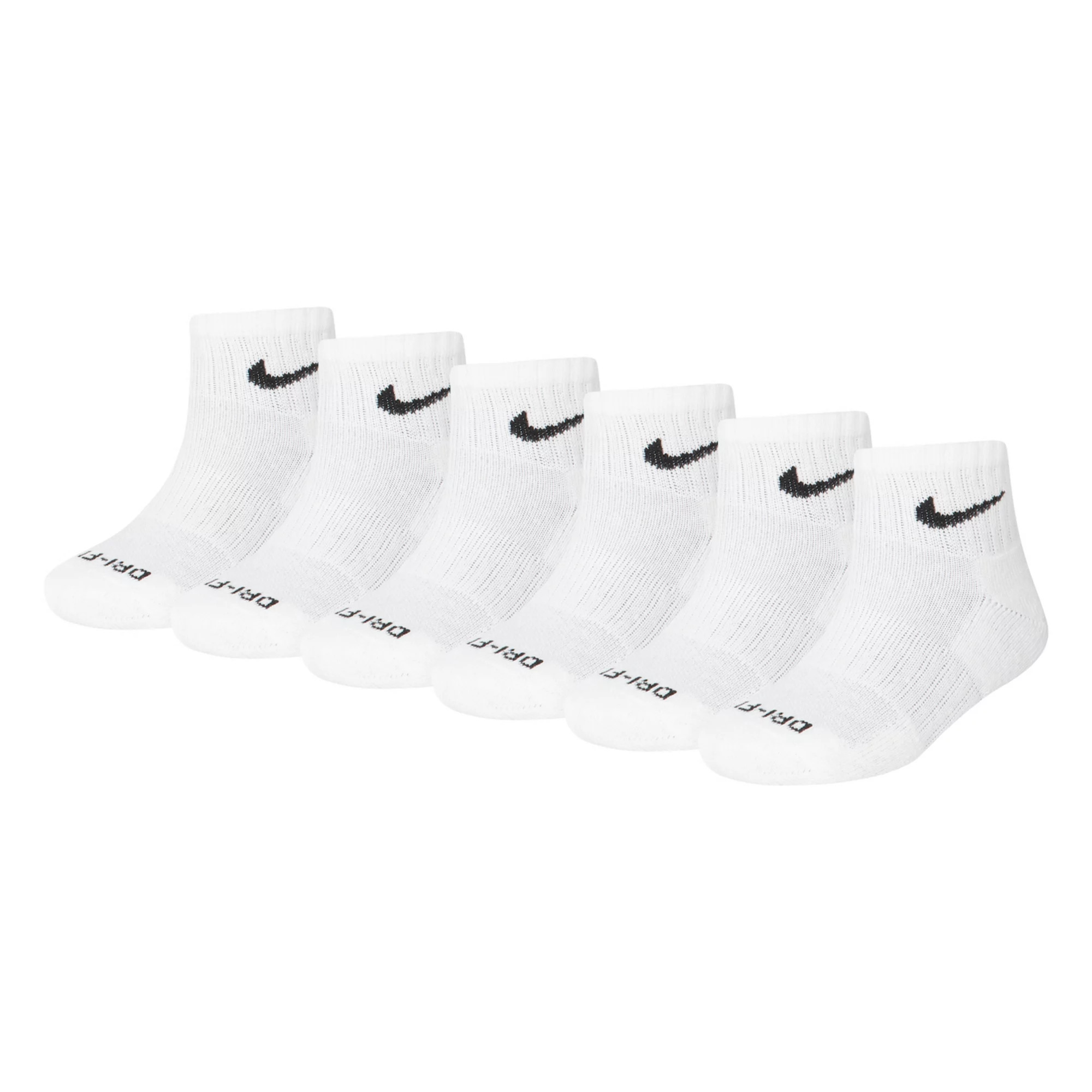 Kids Nike 6-pk. Dri-FIT Performance Quarter Socks | Kohl's
