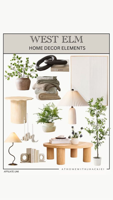 West elm home decor, home decor elements, west elm, neutral home, accents, coffee table, framed wall art, accent lamp, wavy lamp, greenery, coffee table neutral, styling elements. 

#LTKhome #LTKstyletip #LTKfindsunder100