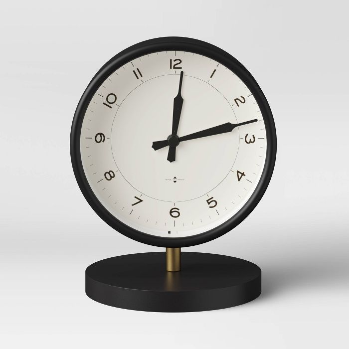 Table Clock Matte Black - Threshold™ | Target