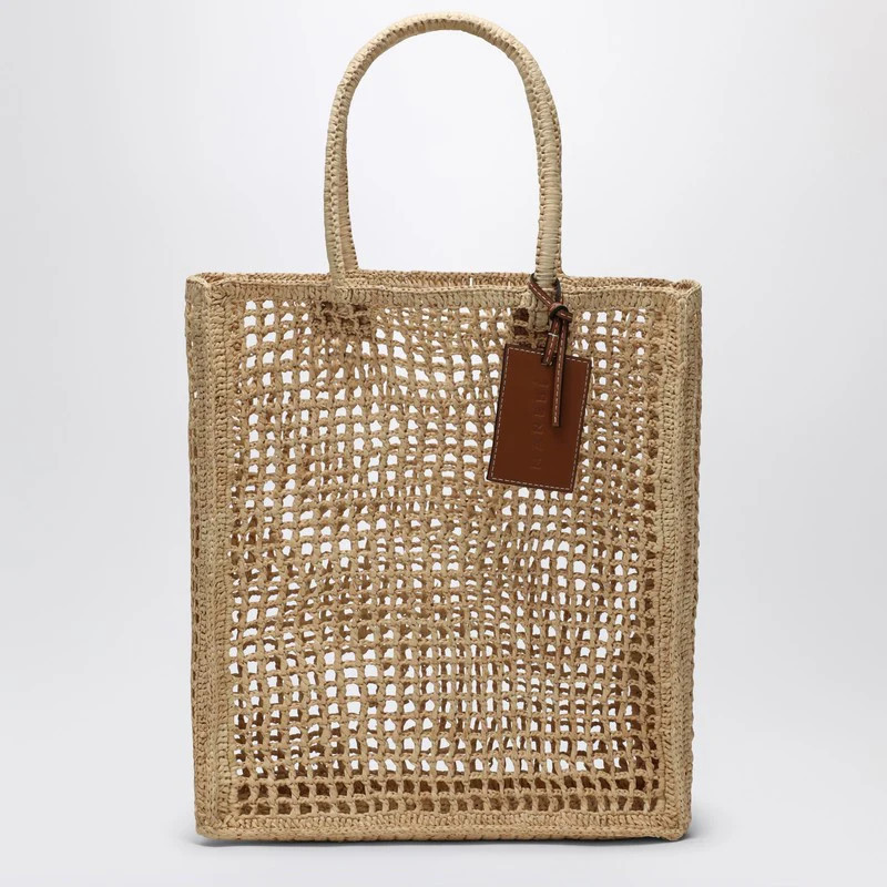 Manebí Women's Rectangular blue Raffia Tote | Shop Simon