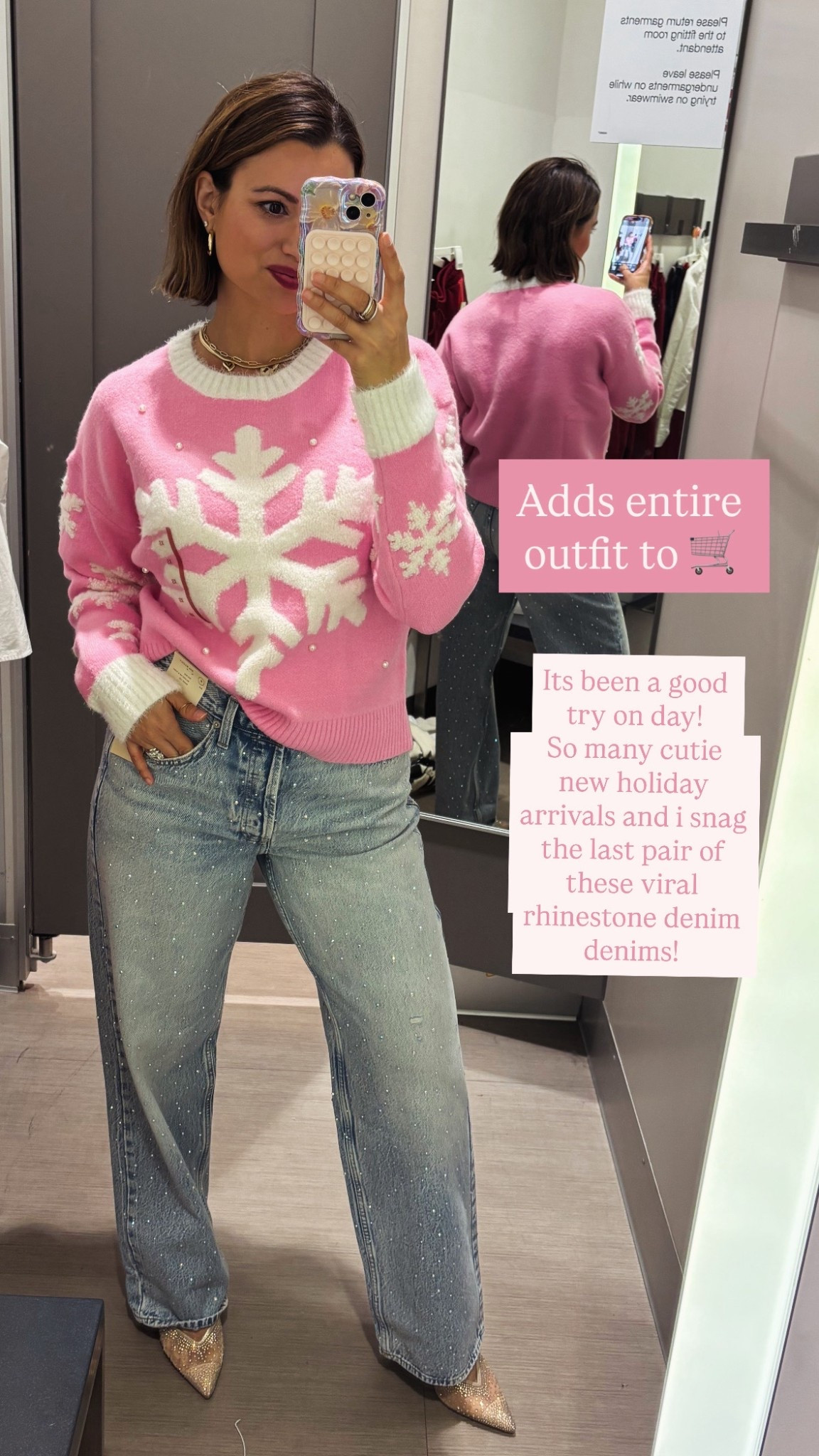 So many cute new holiday arrivals at Target! I love the viral rhinestone denim jeans paired with the snowflake sweater! ✨

#LTKHoliday #LTKStyleTip #LTKShoeCrush