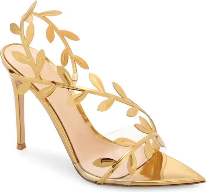 Flavia Leaf Pointed Toe Asymmetric Slingback Sandal (Women) | Nordstrom