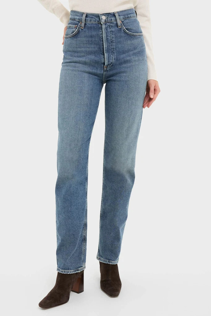 Overcast High Rise Straight 90's Pinch Waist Long | Tuckernuck (US)