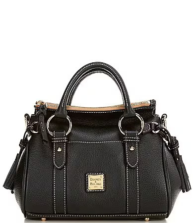 Dooney Bourke Lucca Leather Tassle Satchel Bag - Black | Dillard's