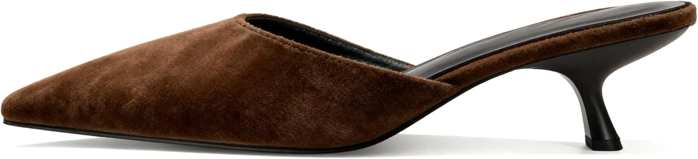 Mesh Kitten Heels Mules for Women Closed Pointed Toe Slip on Backless Stiletto Slingback Low Heel... | Amazon (US)