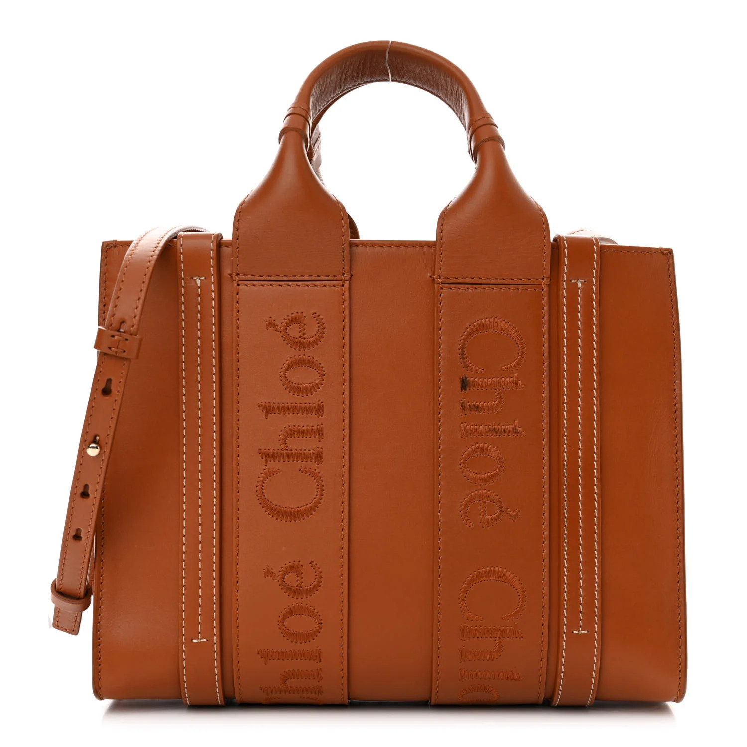 Calfskin Small Woody Tote Caramel | FASHIONPHILE (US)