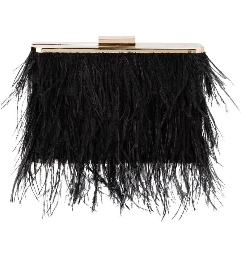 Olga Berg Ostrich Feather Embellished Clutch | Nordstrom | Nordstrom