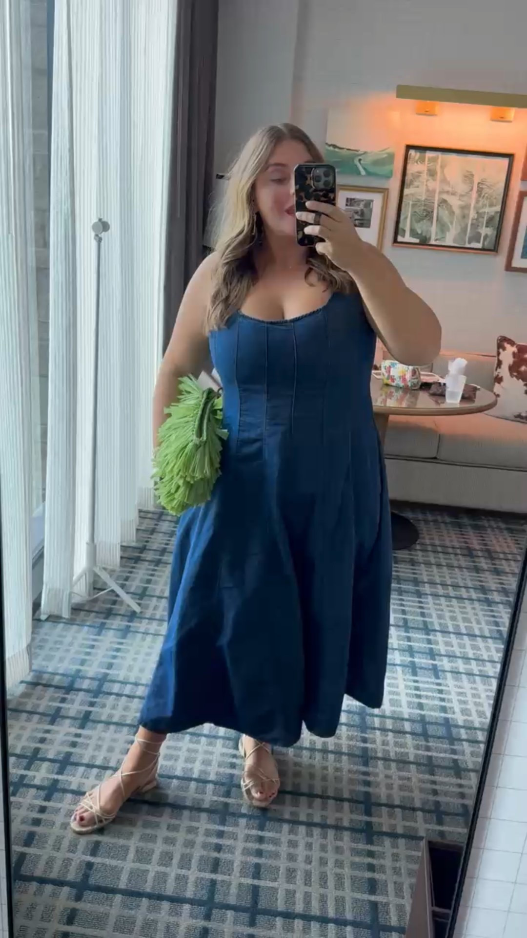 Denim cocktail party! Wearing size 18 in denim dress - use CARALYN15 at Spanx & CARALYNM at Cakes Body. 

#LTKCon #LTKParties #LTKPlusSize
