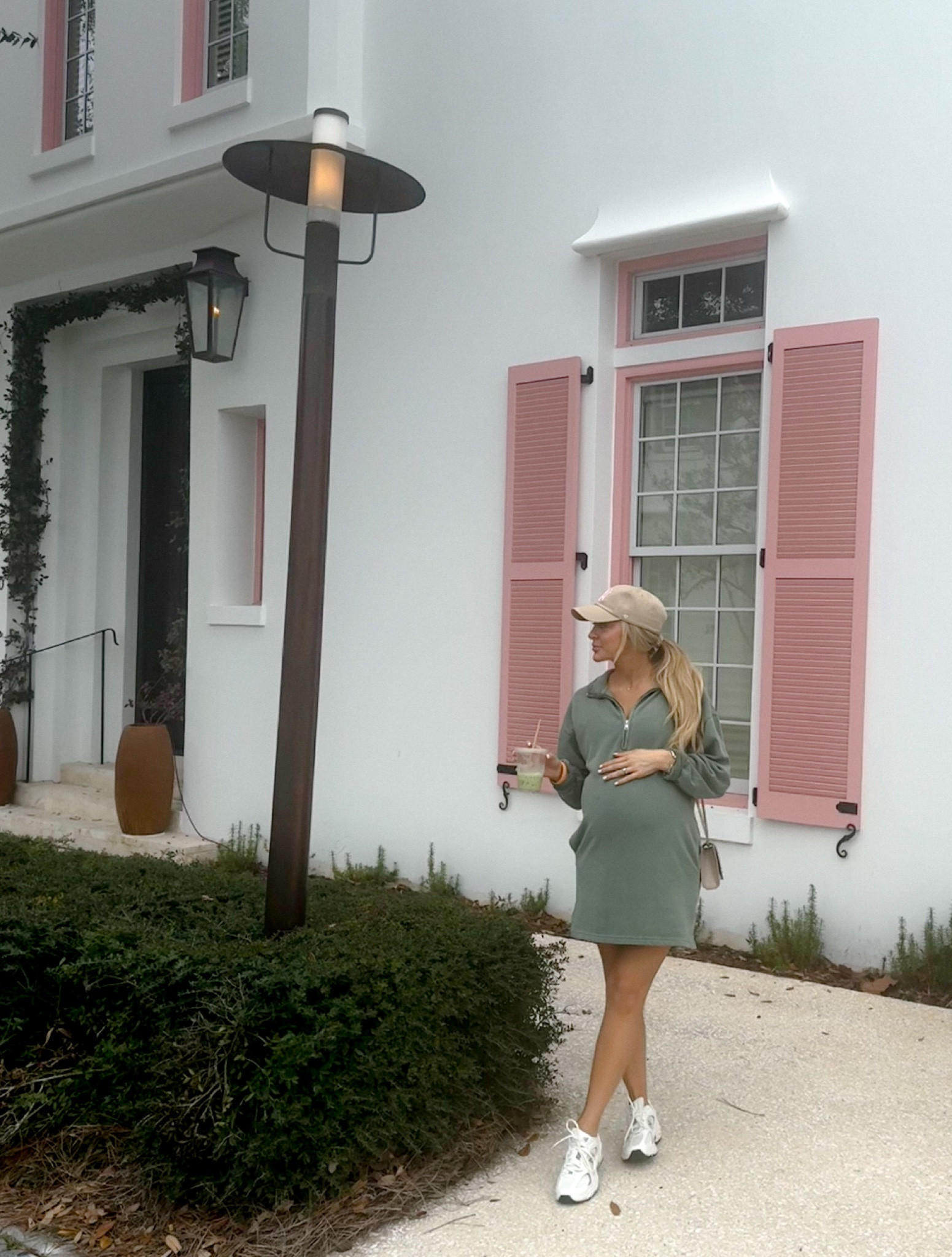 Bump friendly | sized up to a medium 

Abercrombie | athleisure | pregnant | third trimester | babymoon | casual | comfy | sweatshirt dress | zip up | mom style | new balance 

#LTKBaby #LTKStyleTip #LTKBump