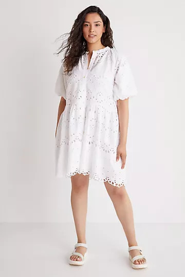 Tallulah Eyelet Mini Dress | Anthropologie (US)