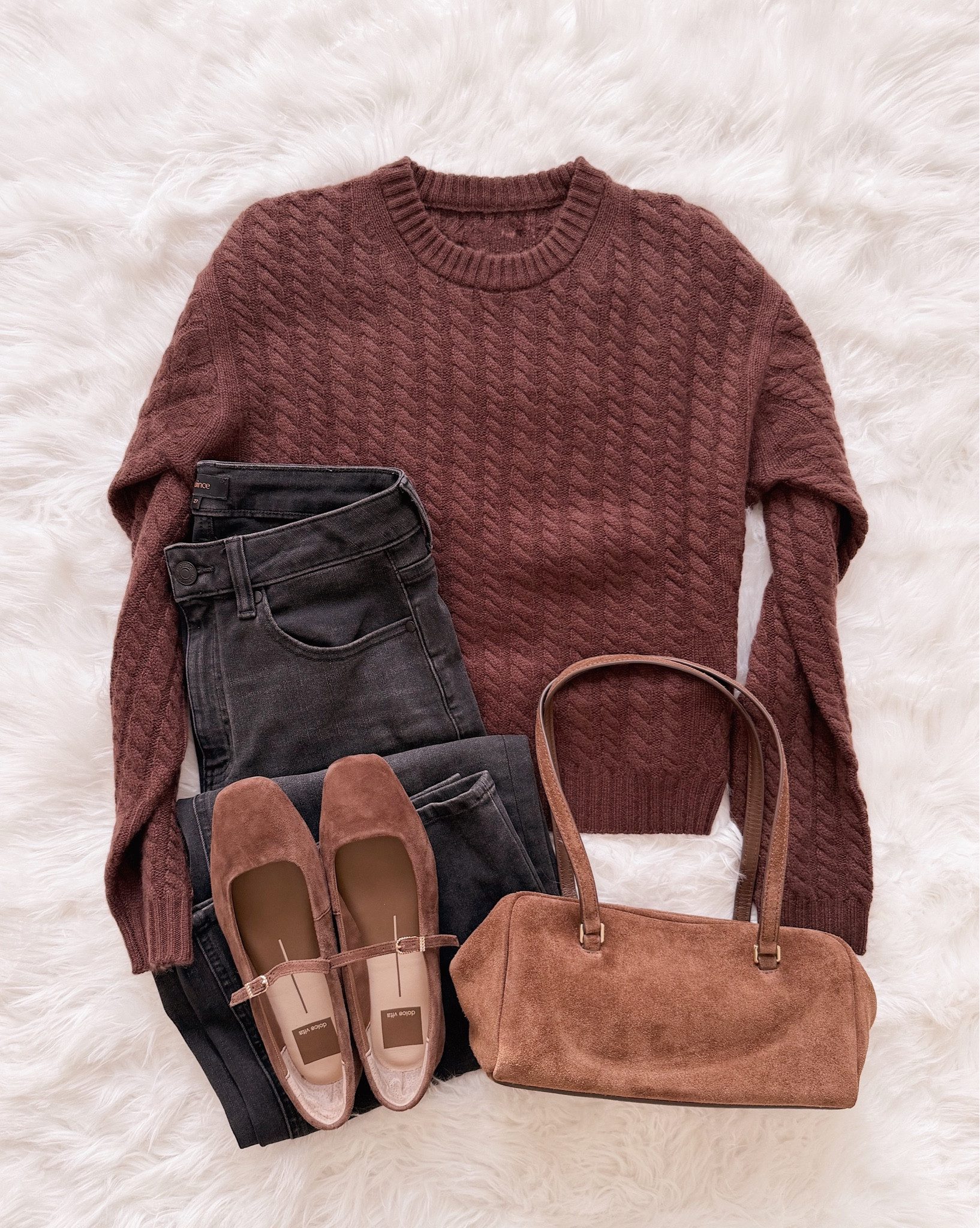 I’ve been loving this cable knit lately. it’s soft, rich in color, and perfect with black denim and suede accessories.

fall outfit, cable knit sweater, black jeans outfit, suede handbag, brown flats, cozy fall fashion, autumn neutrals, everyday style for women over 40, fall wardrobe staples, casual fall outfit, fall fashion 2025

#LTKWorkwear #LTKOver40 #LTKSeasonal