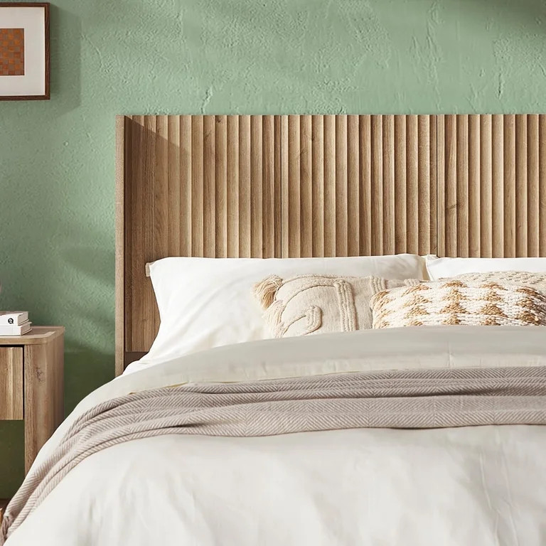 mopio Brooklyn Queen Size Oak Headboard, 62.4" Wide Headboard Only, Wood Headboard, Modern Farmho... | Walmart (US)