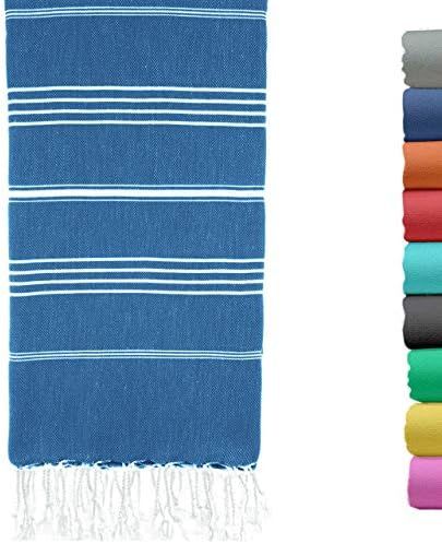 Turkish Beach Towel 37 by 70 Inches Made of 100% Cotton, Ultra Soft and Absorbent, Quick Drying P... | Amazon (US)