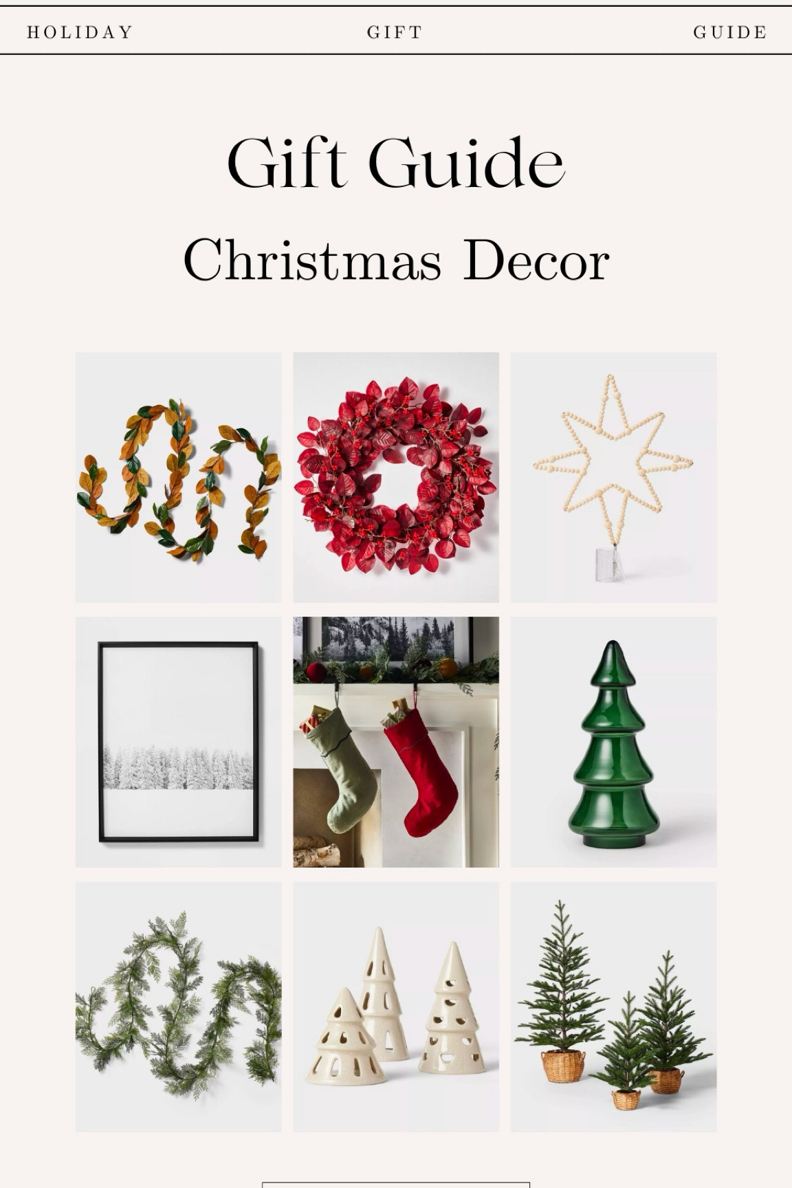 Gift guides/ home decor/ tree decorations/ stockings

#LTKHoliday #LTKGiftGuide #LTKHolidaySale