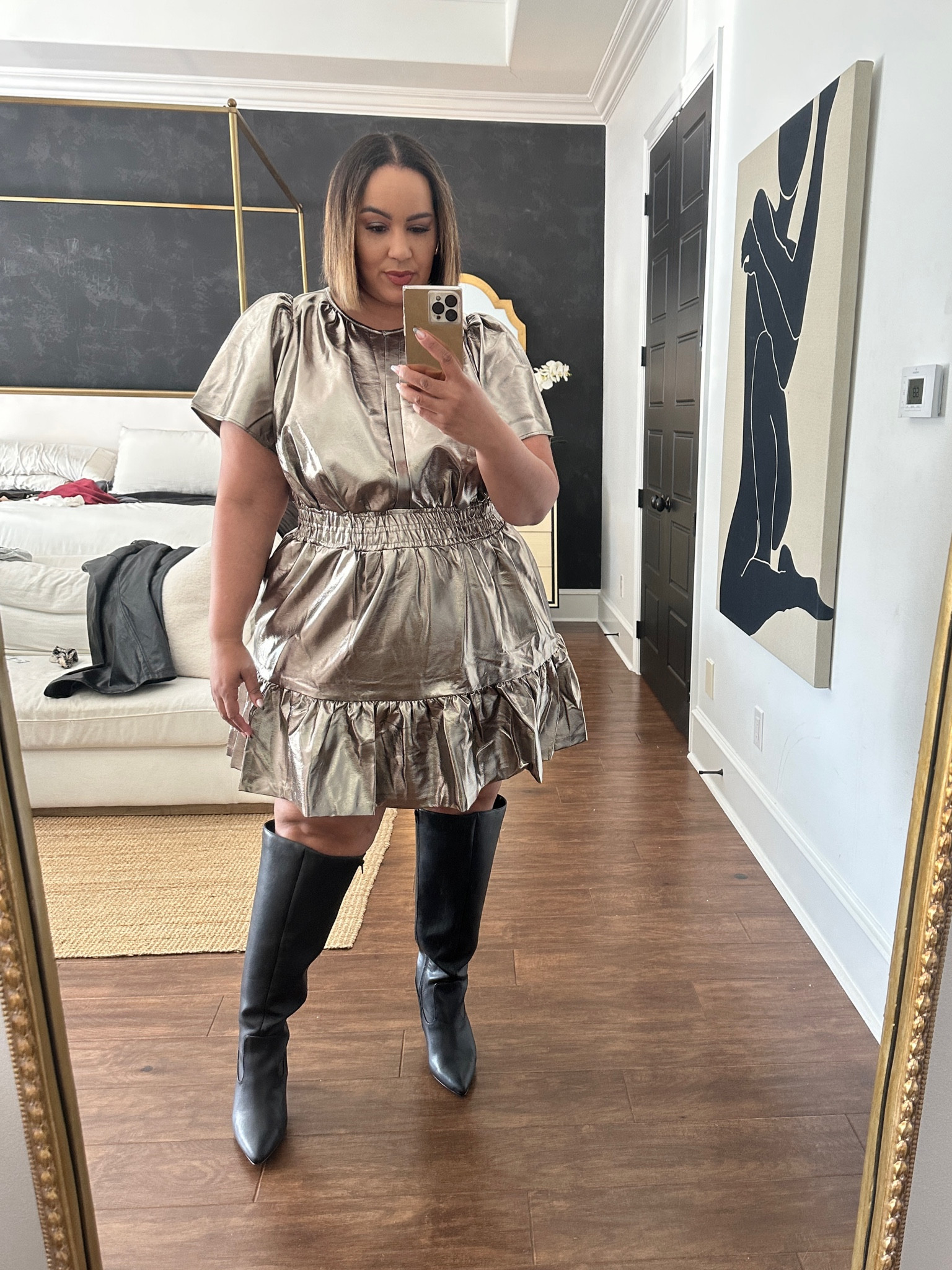 Holiday dress 30% off at anthropologie. Im wearing 2X 

#LTKplussize #LTKCyberWeek