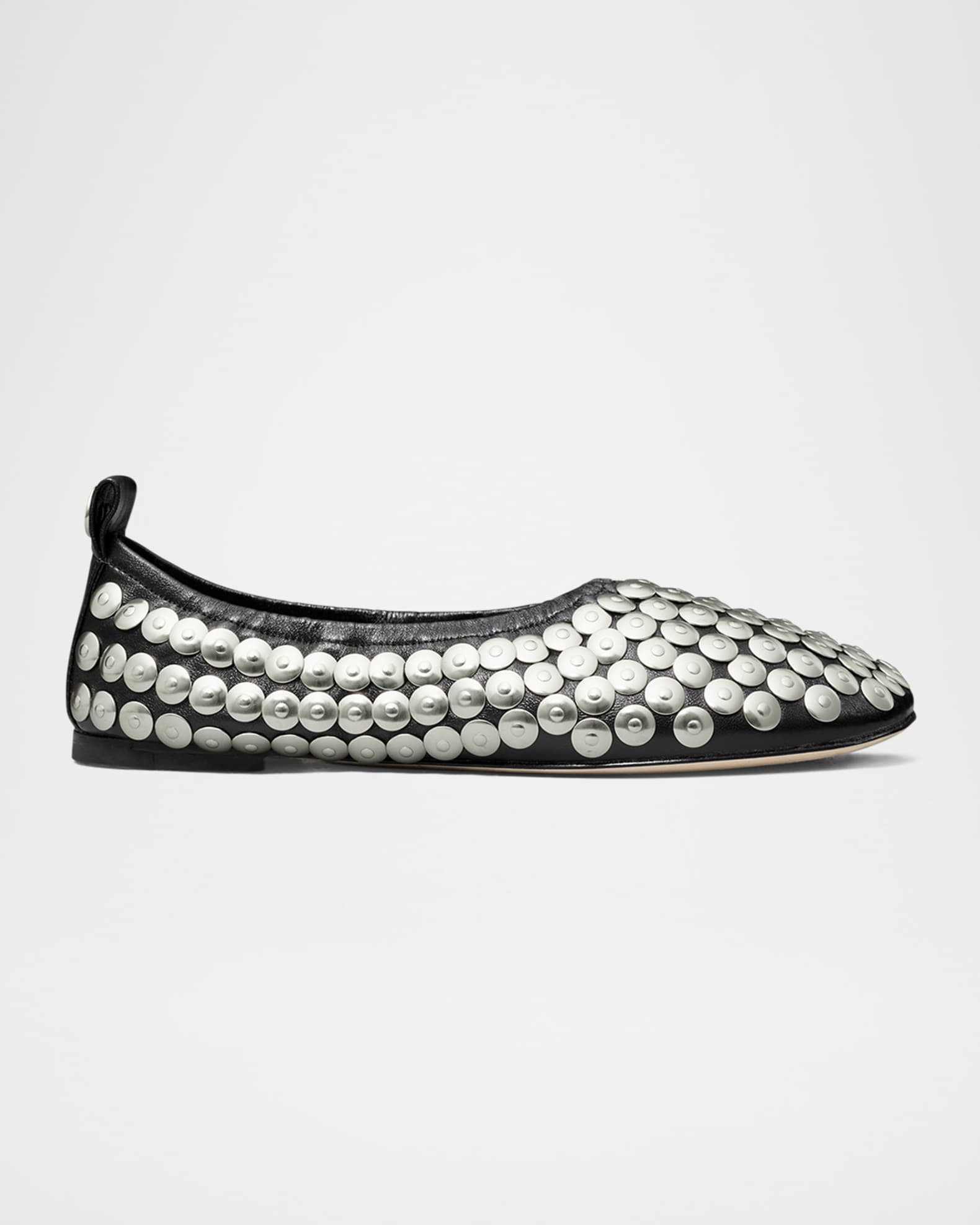 Studded Leather Ballerina Flats | Neiman Marcus