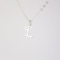 Letter Necklace, A-Z, Hand Pierced Little Silver Delicate Sterling Handmade | Etsy (US)