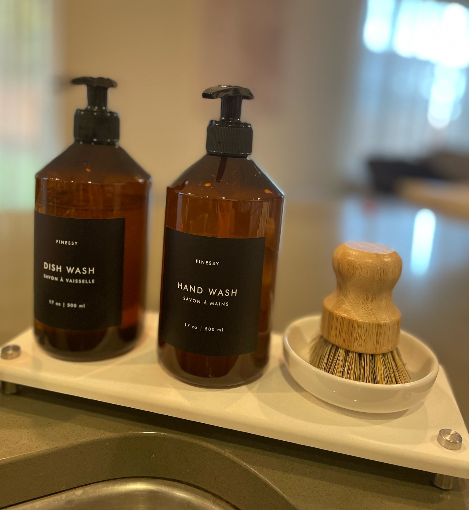 Kitchen soap dispenser set 