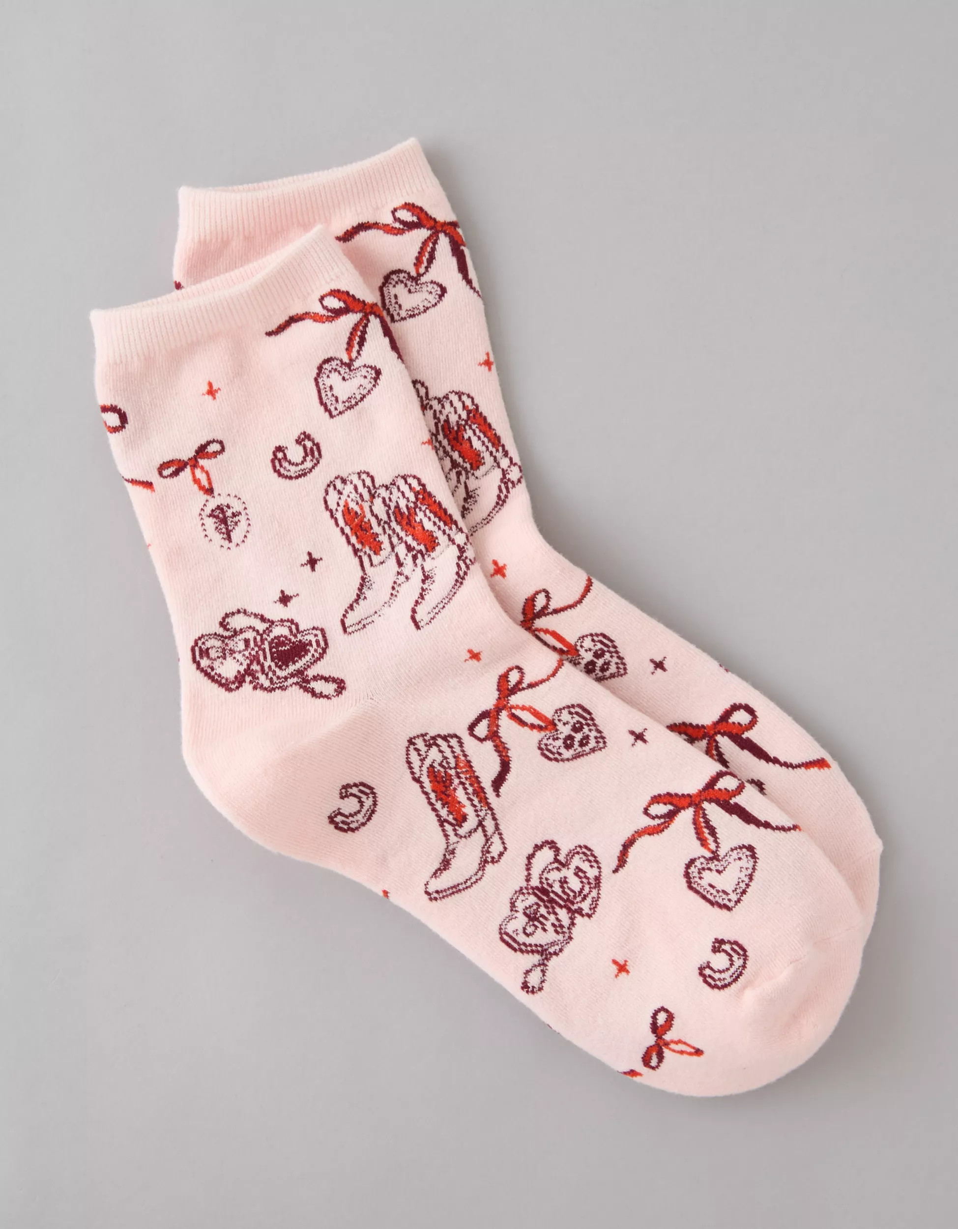 AE Western Cropped Crew Socks | American Eagle Outfitters (US & CA)