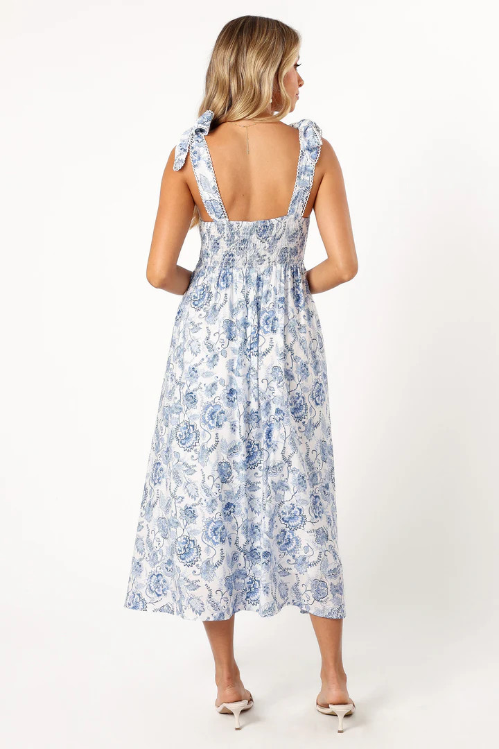 Janie Midi Dress - Blue Floral | Petal & Pup (US)