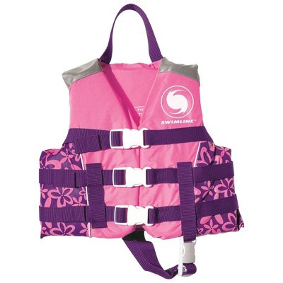 Swimline Children's USCG Approved Swimming Pool Floral Vinyl Life Vest - Pink/Purple - XS | Target