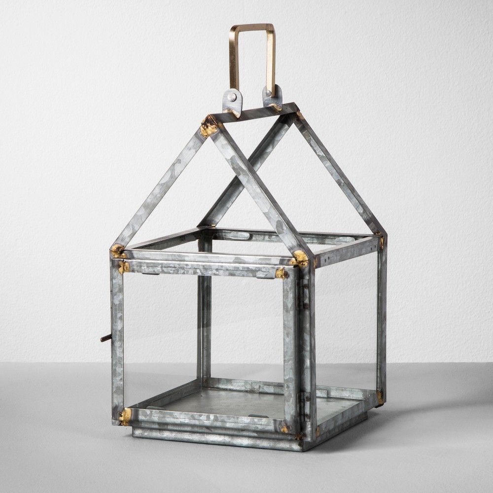 Galvanized House Lantern Small - Hearth & Hand with Magnolia | Target