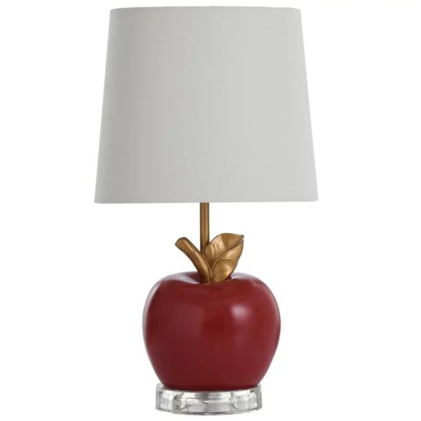 Rich Red Apple Accent Lamp - Gold Leaf and Stem | Walmart (US)