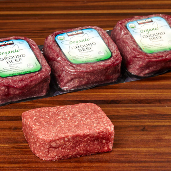 Kirkland Signature Organic Ground Beef, 1.34 lbs, 3-count | Instacart