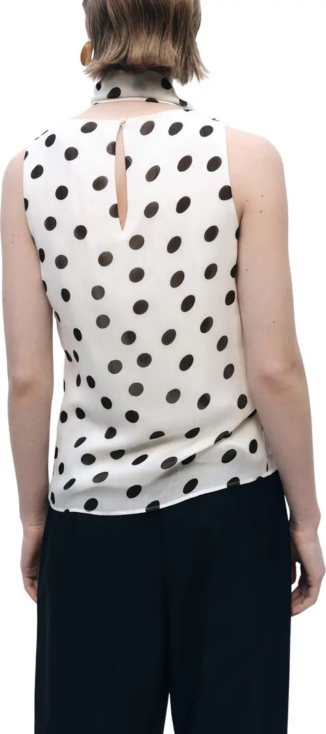 MANGO Adela Sleeveless Top with Attached Scarf | Nordstrom | Nordstrom