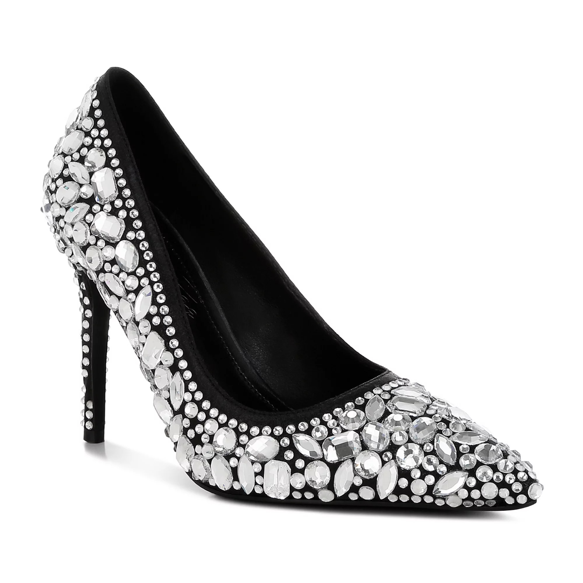 London Rag Iceout Women's Diamate & Rhinestone Detail Pointed Toe Pumps | Kohl's