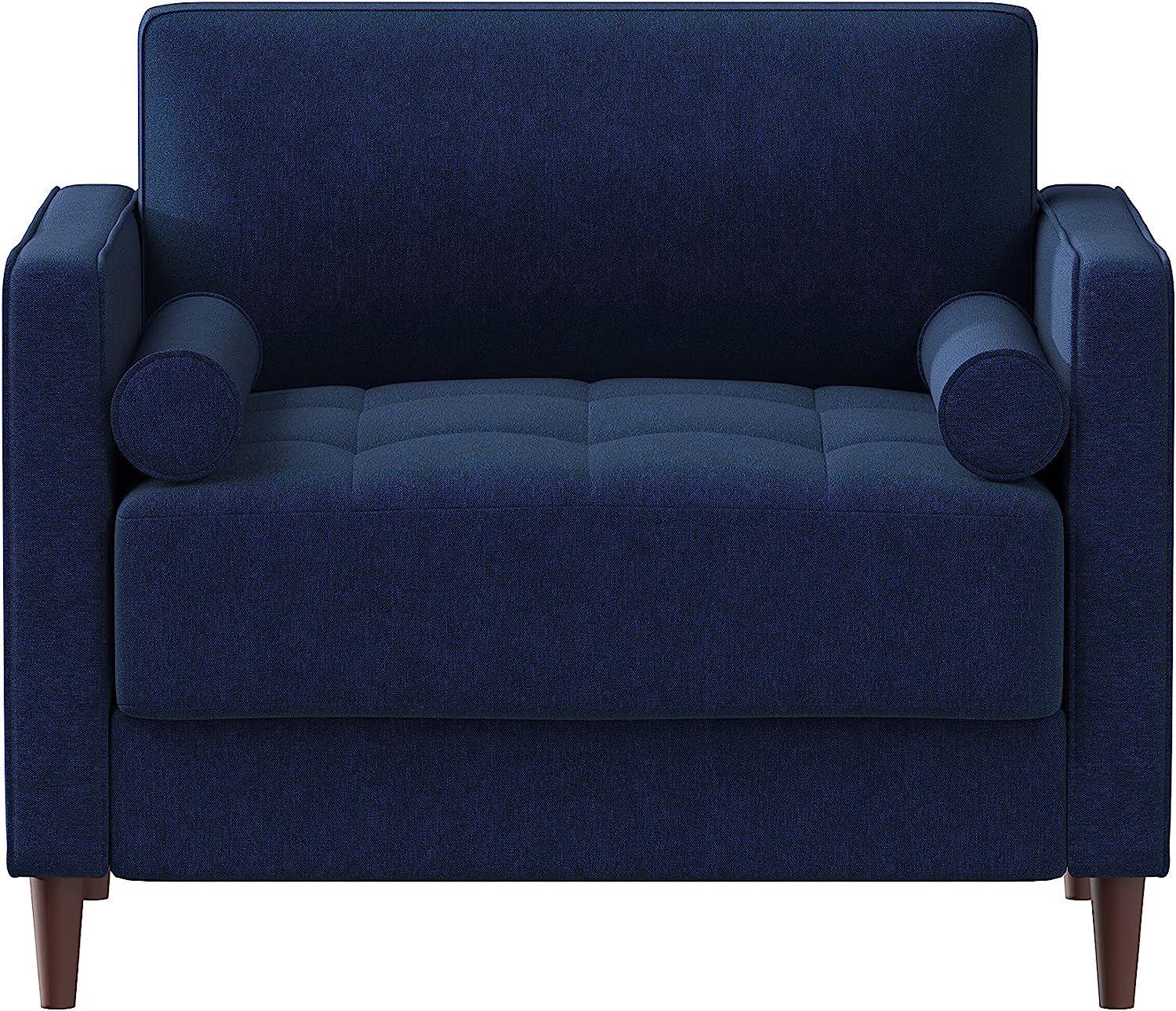 Lifestyle Solutions Lexington Armchair, 39.8" W x 31.1" D x 33.5" H, Navy Blue | Amazon (US)