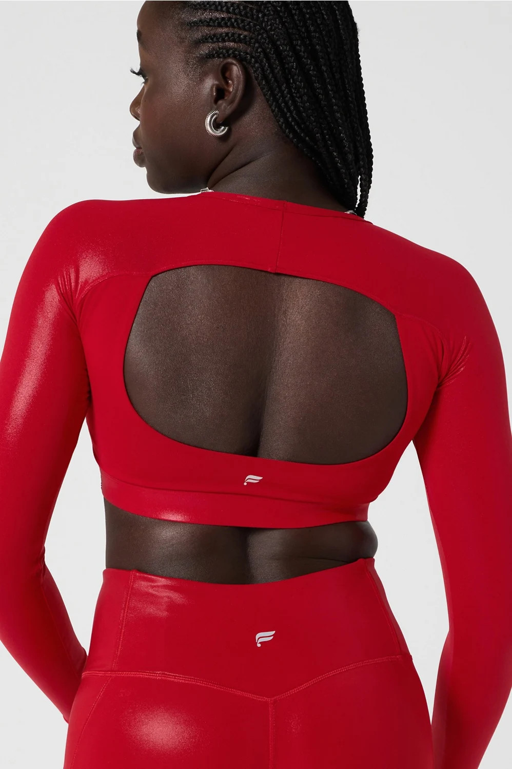 Built-In Bra Long-Sleeve Crop Top | Fabletics - North America