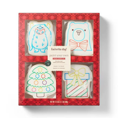 Christmas Paint-Your-Own Holiday Cookie Kit - 17.6oz/8ct - Favorite Day™ | Target