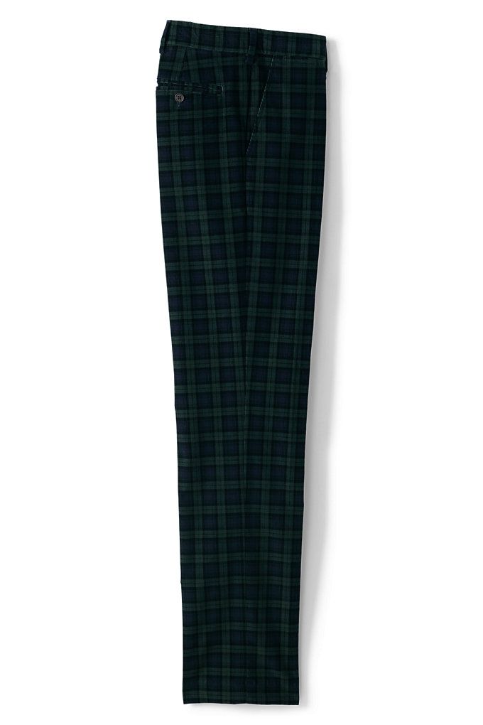Men's Tailored Fit Comfort-First Fine Wale Corduroy Dress Pants - Lands' End - Green - 32 | Lands' End (US)