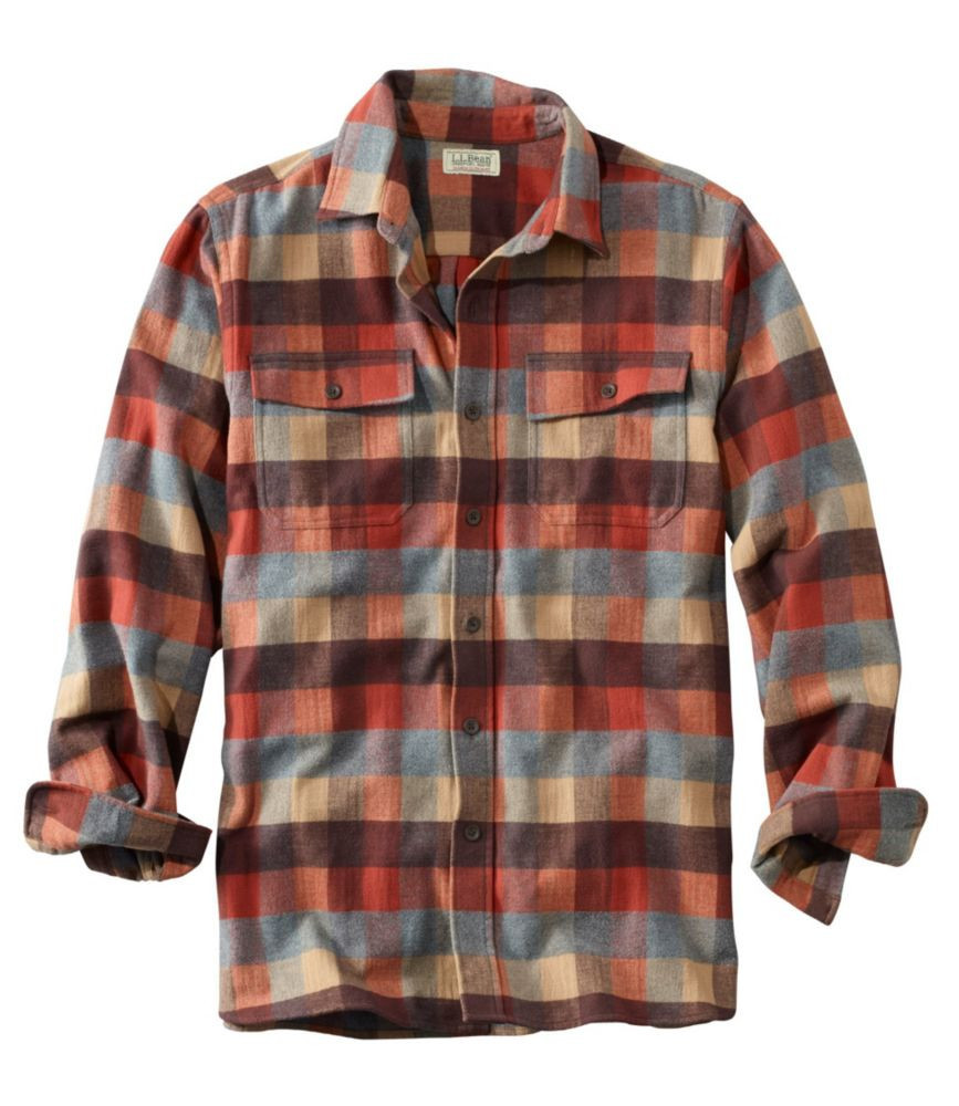 Men's Chamois Shirt, Traditional Fit, Plaid Apple Cinnamon XXXL, Flannel L.L.Bean | L.L. Bean