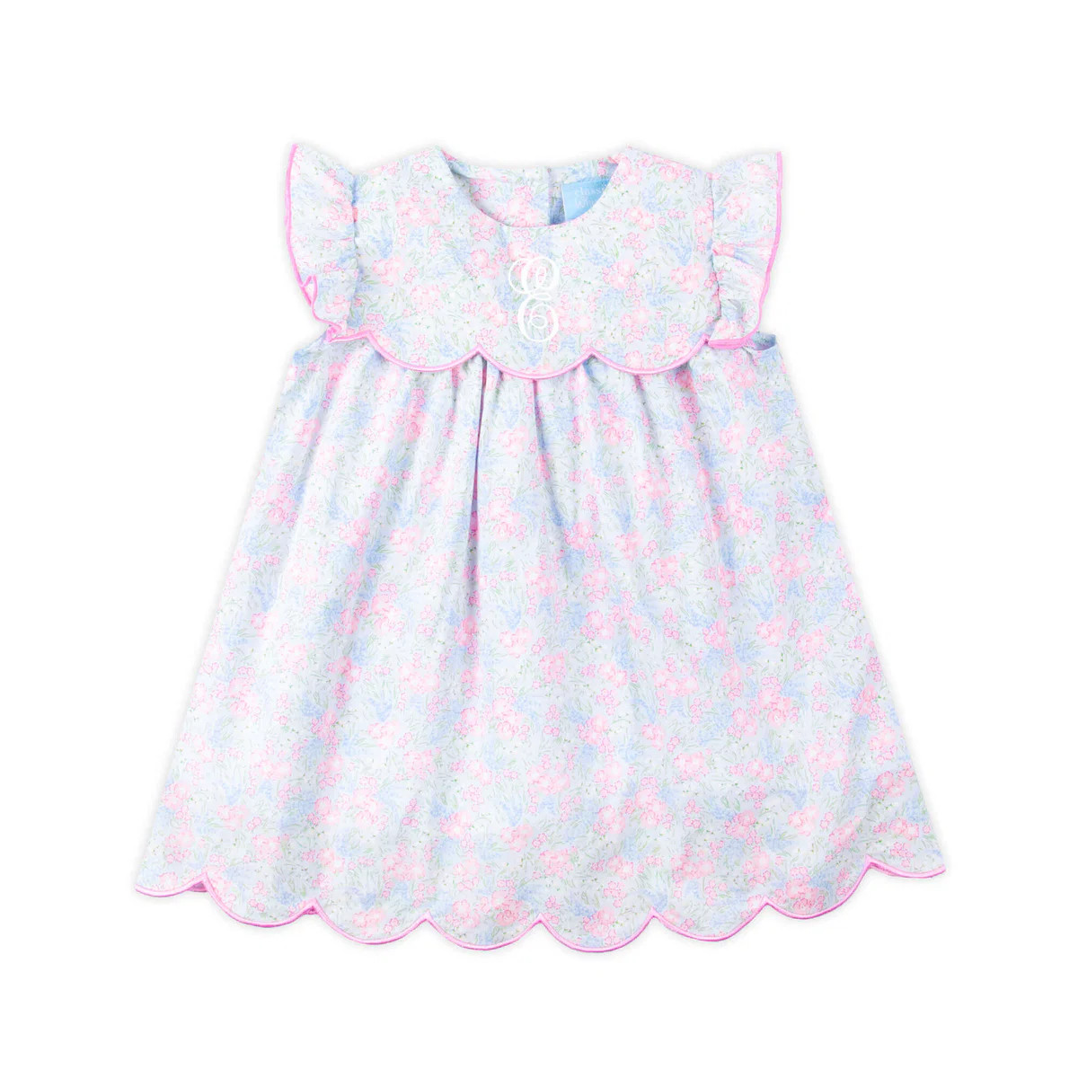 Vintage Garden Blue Floral Amelia Dress | Classic Whimsy