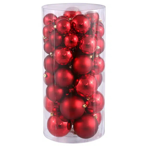 Multi-Colored Shiny and Matte Ball Ornament (Set of 50) | Wayfair North America