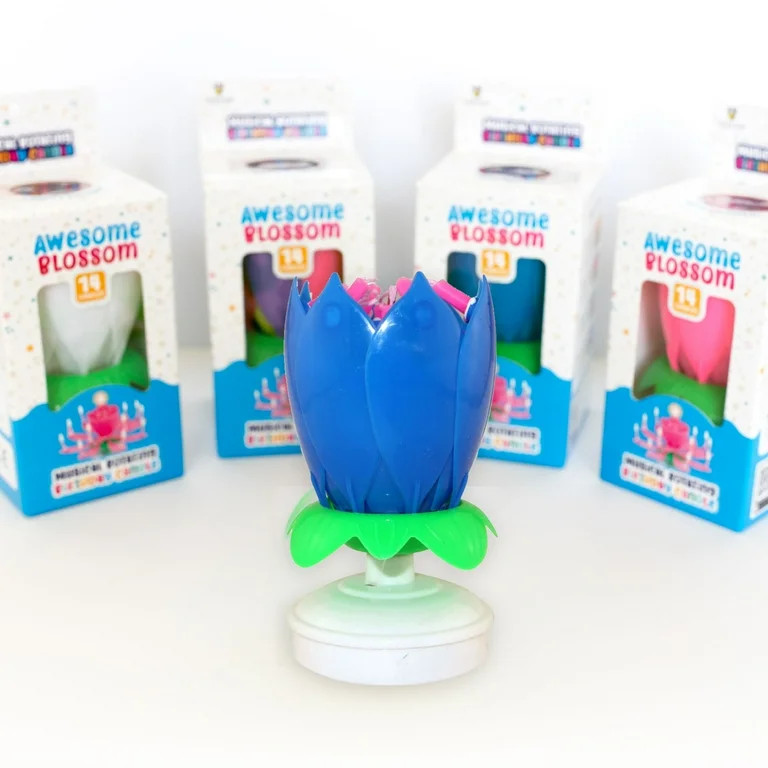 Awesome Blossom - Magical Musical Lotus Flower Birthday Candle That Opens and Spins - Incredible ... | Walmart (US)