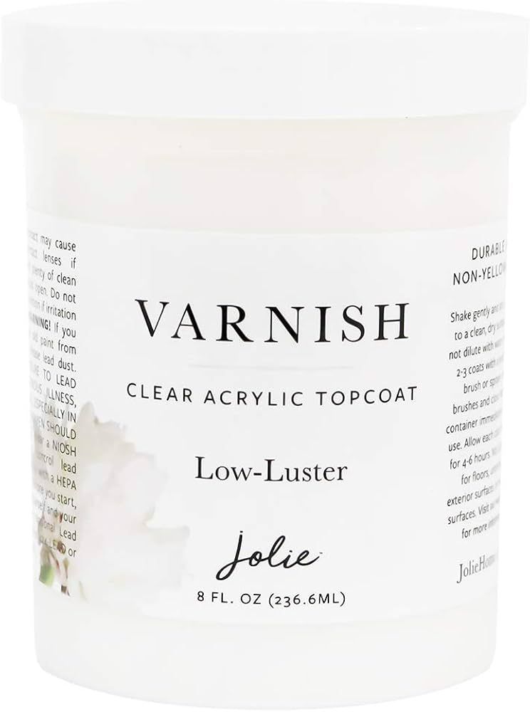 Jolie Varnish – Clear Protective Acrylic Topcoat for Painted, Stained or Raw Wood Furniture, Ca... | Amazon (US)