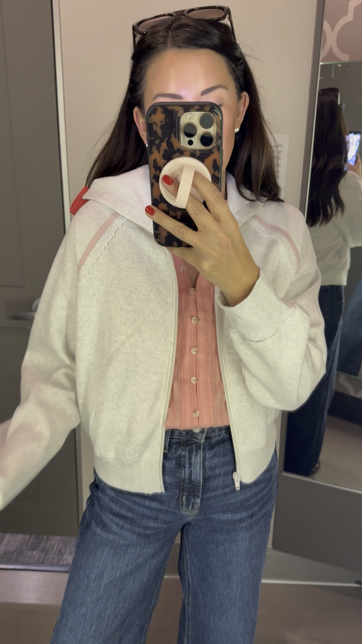 Cute target zip up with girly details —wearing a medium 

#LTKFindsUnder50 #LTKStyleTip #LTKSeasonal